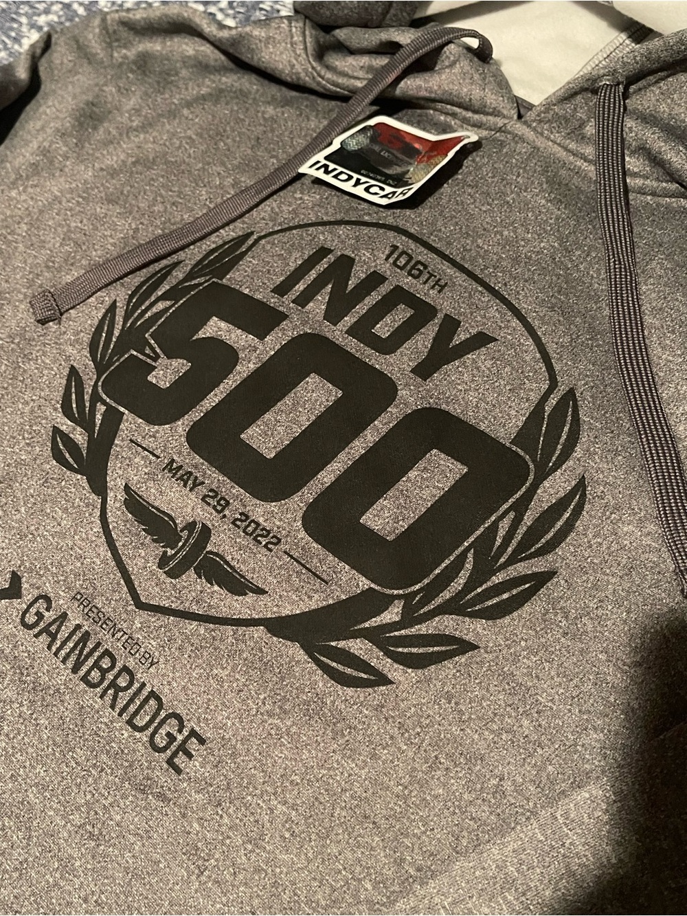 Indy 500 Men's Hoodie Sweatshirt - Gray